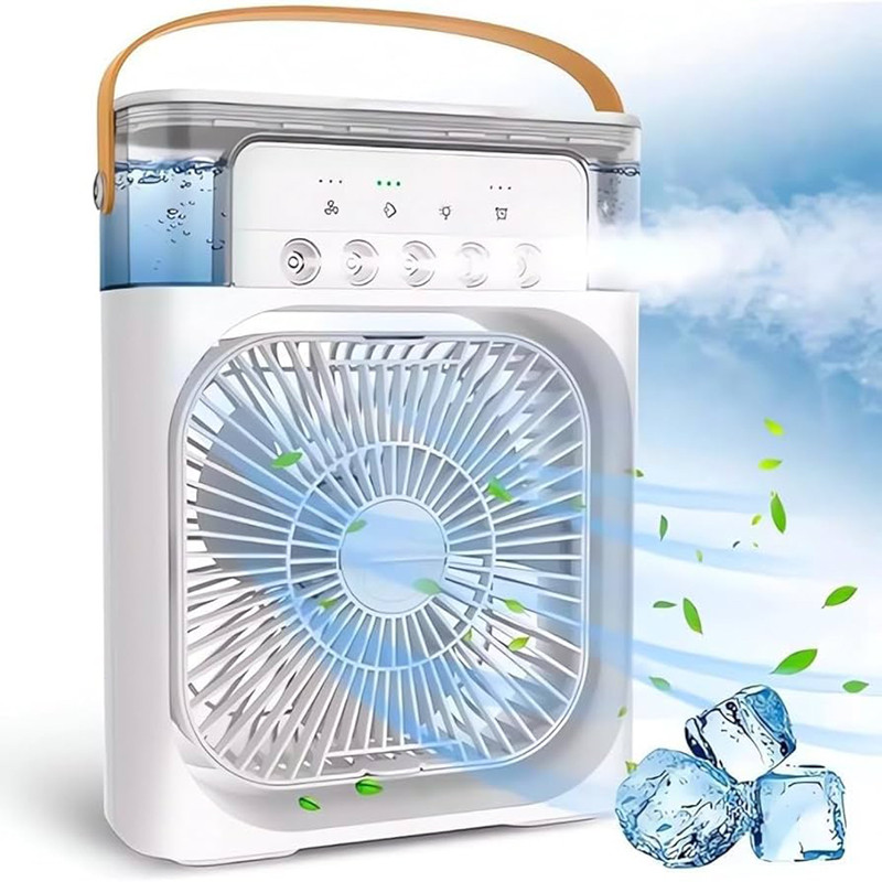 3 in 1 USB Mini Portable Air Cooling Fan With LED Light