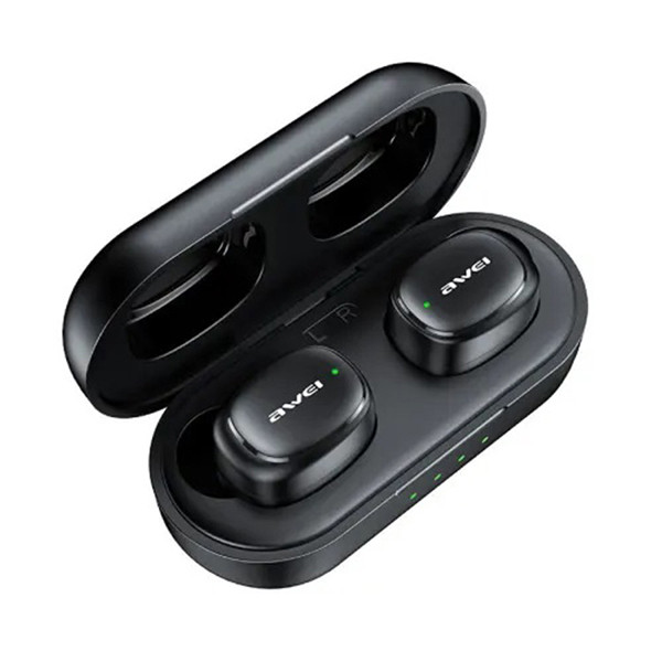 Awei T13 Touch TWS Dual Ear Bluetooth Earbuds With Charging Doc